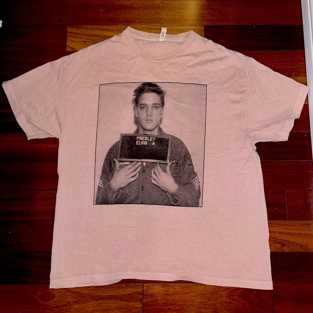 Elvis Presley vintage unisex army mug shot T-shirt
